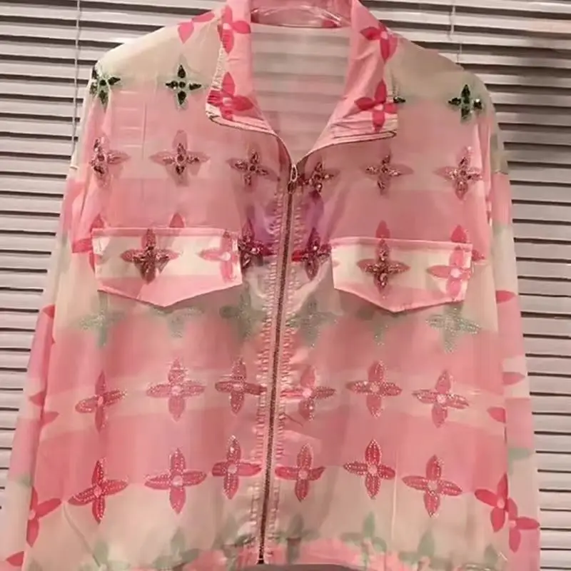 High-end 2025 Spring Summer Luxury Diamonds Embroidery Shirts Women's Loose Casual Y2K Long Sleeve Blouses Tops Woman Clothing
High-end 2025 Spring Summer Luxury Diamonds Embroidery Shirts Women's Loose Casual Y2K Long Sleeve Blouses Tops Woman Clothing