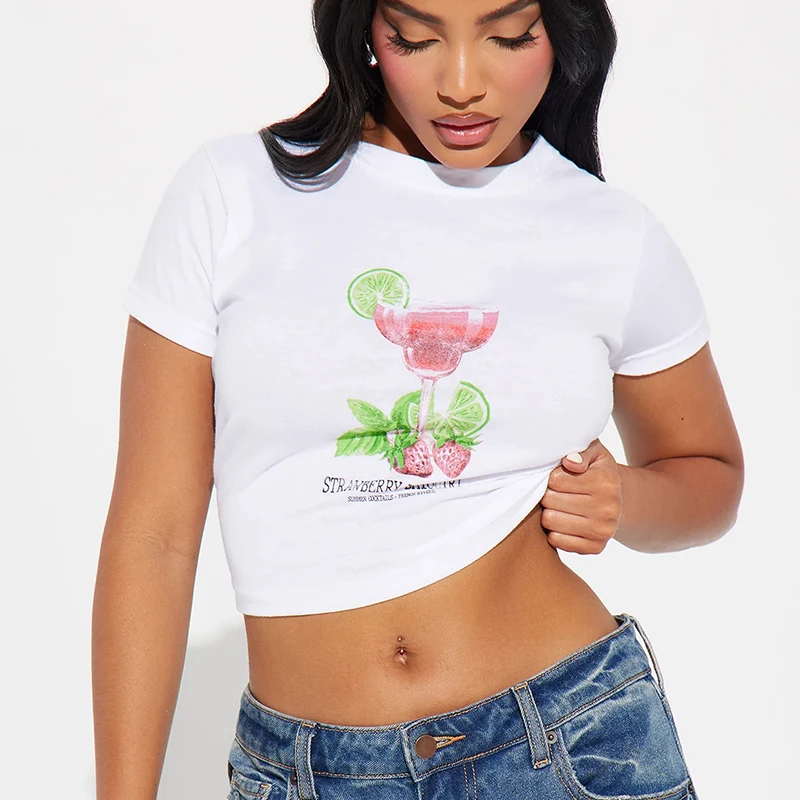 Летняя женская повседневная футболка с милым узором и принтом, тонкие модные укороченные топы E-girl, белая уличная одежда с короткими рукавами, сексуальные футболки
Летняя женская повседневная футболка с милым узором и принтом, тонкие модные укороченные топы E-girl, белая уличная одежда с короткими рукавами, сексуальные футболки