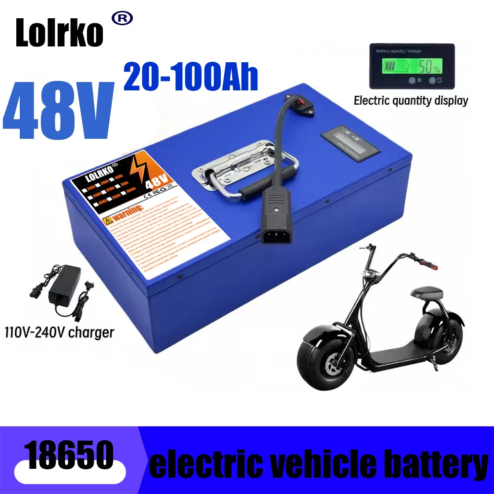 48V100Ah Electric Scooter Lithium Battery18650 battery pack 48V Electric Scooter Electric Scooter Battery for motors below 3000W
48V100Ah Electric Scooter Lithium Battery18650 battery pack 48V Electric Scooter Electric Scooter Battery for motors below 3000W