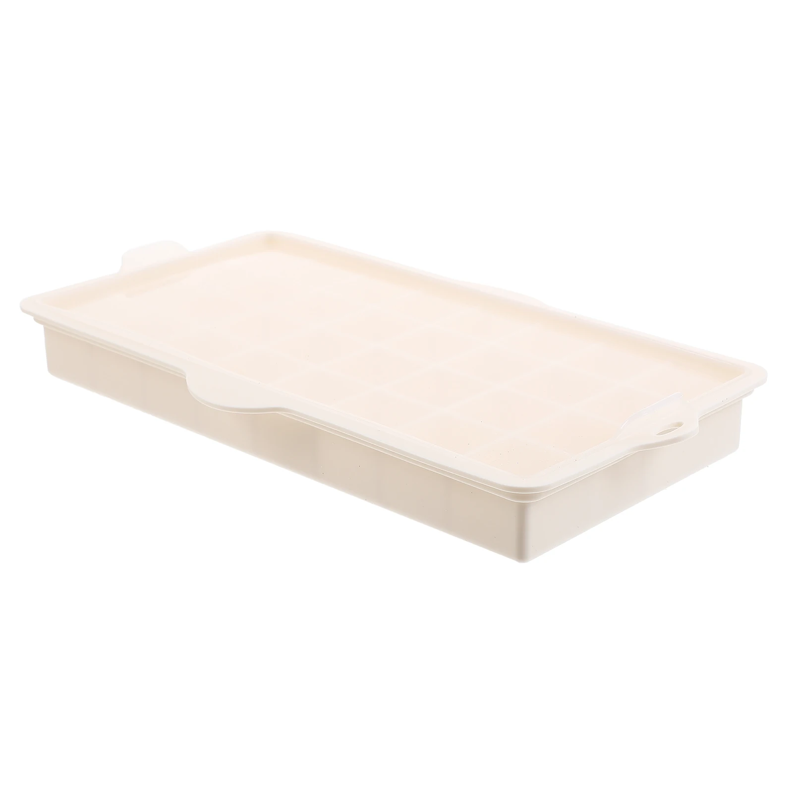 Rectangle 32 Cavities Beige Silicone Ice Mold Tray with Cover for Kitchen Home Use Fits Freezer Cooler Beverages
Rectangle 32 Cavities Beige Silicone Ice Mold Tray with Cover for Kitchen Home Use Fits Freezer Cooler Beverages