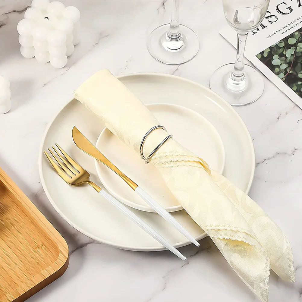 12 Pcs Bridal Shower Napkin Rings Table Holders Buckle for Cloth Napkins Bands Dinner
12 Pcs Bridal Shower Napkin Rings Table Holders Buckle for Cloth Napkins Bands Dinner