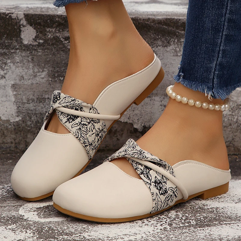 Модные женские шлепанцы-мулы с цветочным принтом, весна 2026, уличные тапочки из искусственной кожи на плоской подошве, женские повседневные туфли больших размеров 42, размер 42
Модные женские шлепанцы-мулы с цветочным принтом, весна 2026, уличные тапочки из искусственной кожи на плоской подошве, женские повседневные туфли больших размеров 42, размер 42