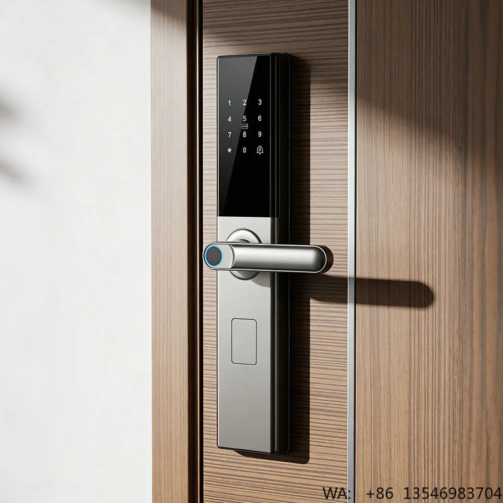 Wifi Tuya Digital Biometric Fingerprint Smart Door Lock Indoor Bedroom Smart Wooden Door Handle Lock
Wifi Tuya Digital Biometric Fingerprint Smart Door Lock Indoor Bedroom Smart Wooden Door Handle Lock