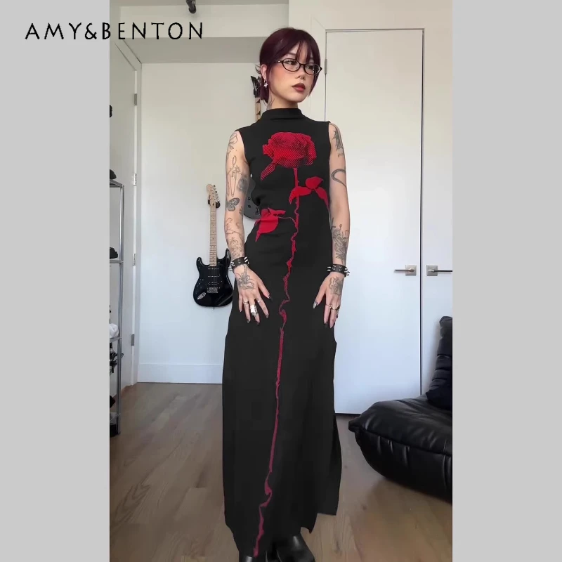 Original Design Subculture Floral Embroidery Sleeveless Women's Dress Gothic Dark New Sexy Waist Slimming Long Dresses Ladies
Original Design Subculture Floral Embroidery Sleeveless Women's Dress Gothic Dark New Sexy Waist Slimming Long Dresses Ladies