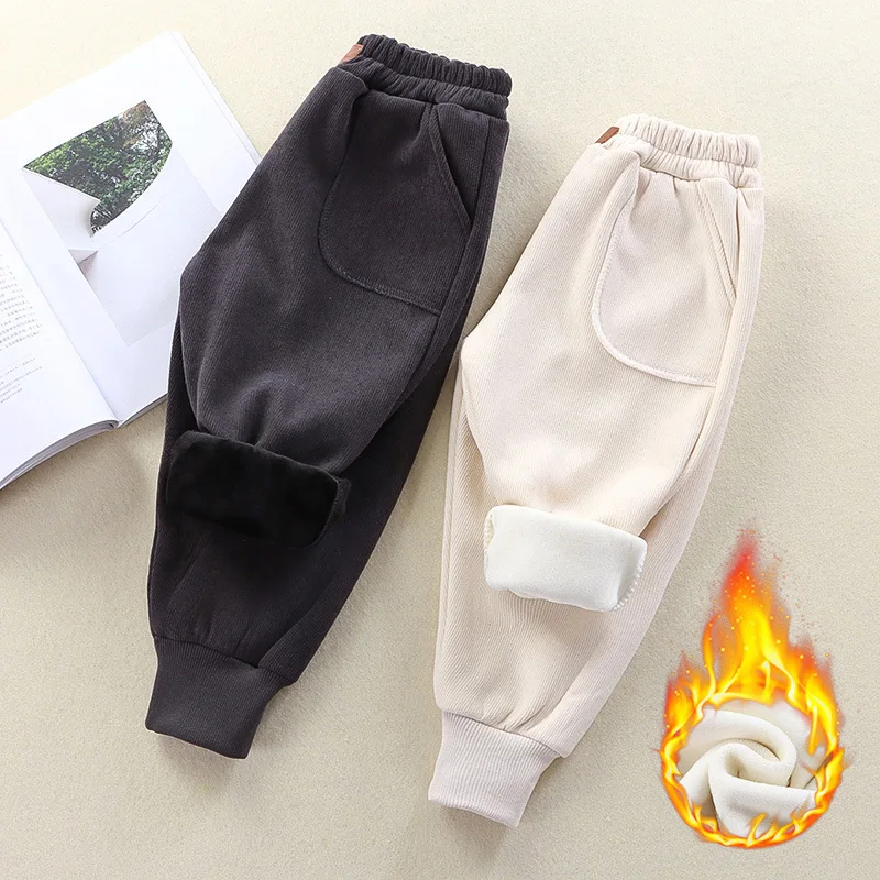 New Children's Plush Pants Autumn Winter Trousers for Kids Thickened Warm Casual Boys Sports Pants Girls Velvet Sweatpants
New Children's Plush Pants Autumn Winter Trousers for Kids Thickened Warm Casual Boys Sports Pants Girls Velvet Sweatpants