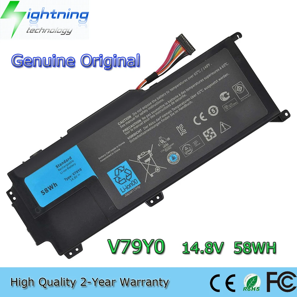 V79Y0 14,8 В 58 Втч аккумулятор для ноутбука Dell XPS 14Z 14Z-L412X 14Z-L412Z XPS L412X L412Z 15ZL511X YMYF6 и т. д.
V79Y0 14,8 В 58 Втч аккумулятор для ноутбука Dell XPS 14Z 14Z-L412X 14Z-L412Z XPS L412X L412Z 15ZL511X YMYF6 и т. д.