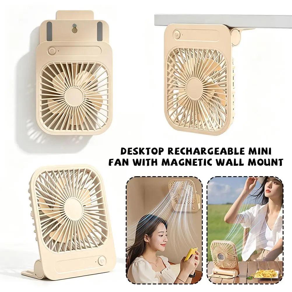 Magnetic Wall Mounted Desktop Charging Fan Ultra Quiet Mini Portable 5000mAh Type-C Fast Charging 3 Speed 720° Rotation Fan
Magnetic Wall Mounted Desktop Charging Fan Ultra Quiet Mini Portable 5000mAh Type-C Fast Charging 3 Speed 720° Rotation Fan
