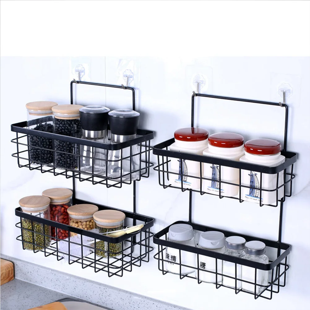 Wall Shelf 2 Layer Iron Kitchen Bathroom Storage Rack Black Draining Holder Shelves Hanging ganizing Home Supplies
Wall Shelf 2 Layer Iron Kitchen Bathroom Storage Rack Black Draining Holder Shelves Hanging ganizing Home Supplies
