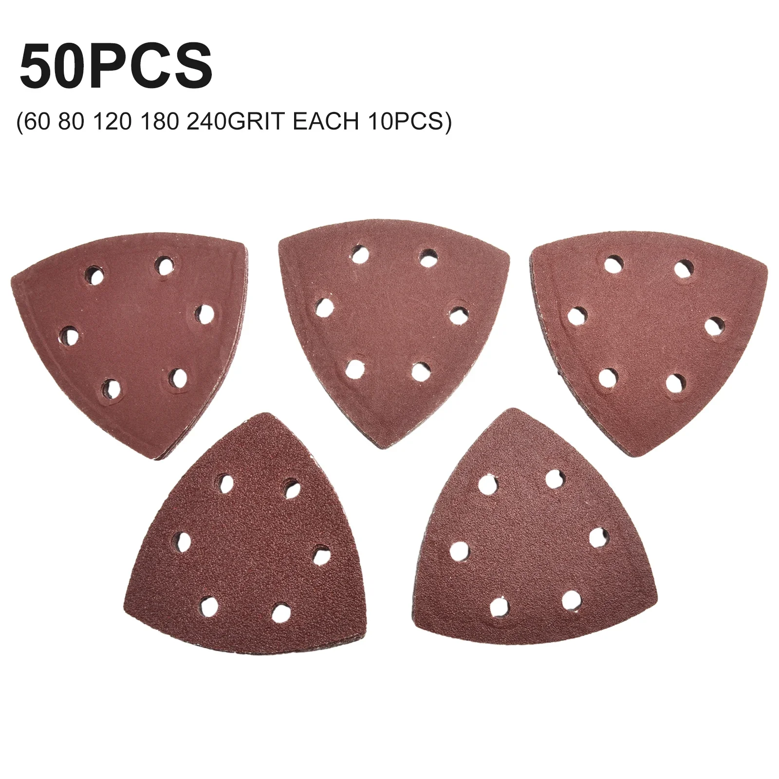 Tools Paper Pads Sanding Sheets Triangle Sandpaper 6 Holes 60-240 Grit 90*90*90mm Accessories Aluminum Oxide Set Durable
Tools Paper Pads Sanding Sheets Triangle Sandpaper 6 Holes 60-240 Grit 90*90*90mm Accessories Aluminum Oxide Set Durable
