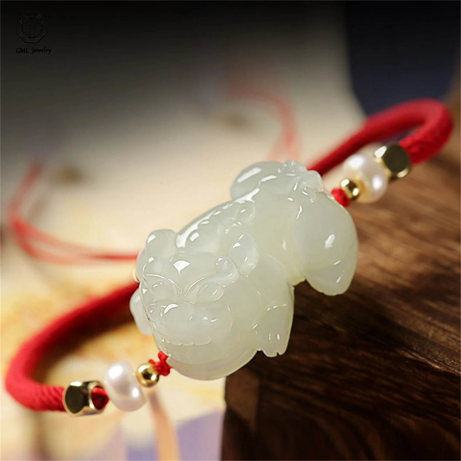 Natural Hetian Jade White Pi Xiu Bracelet Couple Unisex Adjustable Cord Jewelry
Natural Hetian Jade White Pi Xiu Bracelet Couple Unisex Adjustable Cord Jewelry