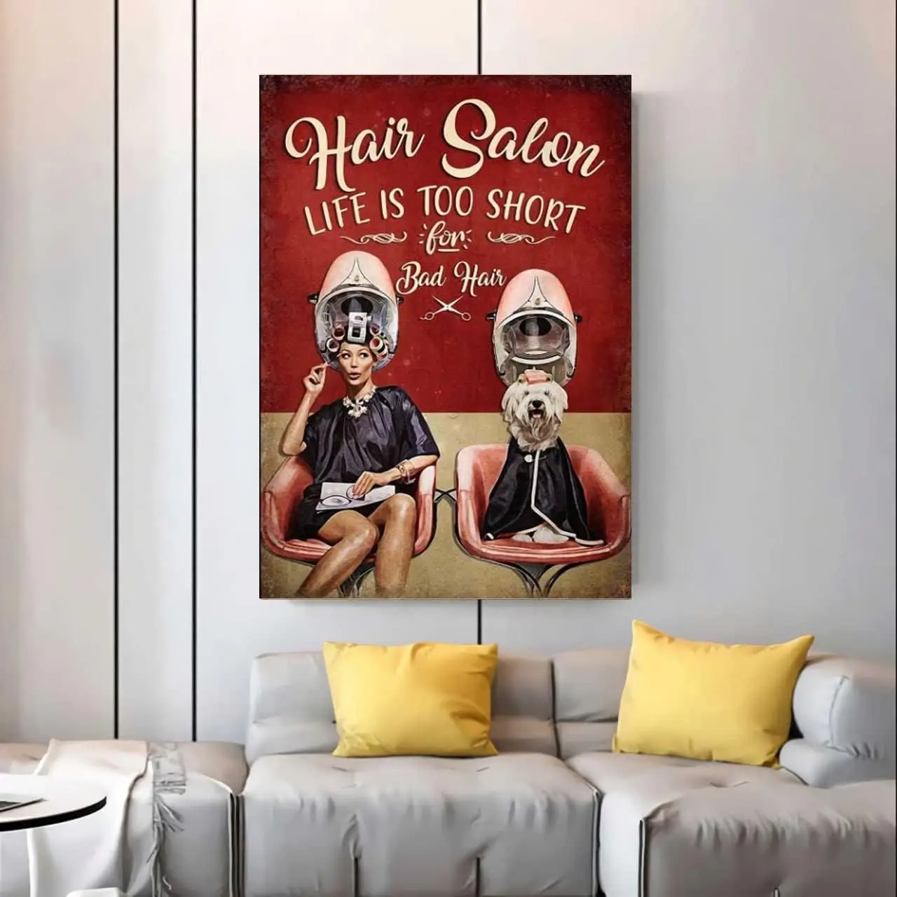 b1,Retro Metal Tin Sign 12 X 16 Inches Hairdresser Poster Hair Salon Life is Too Short for Bad Hair Hair Salon Decor Hair Stylis
b1,Retro Metal Tin Sign 12 X 16 Inches Hairdresser Poster Hair Salon Life is Too Short for Bad Hair Hair Salon Decor Hair Stylis