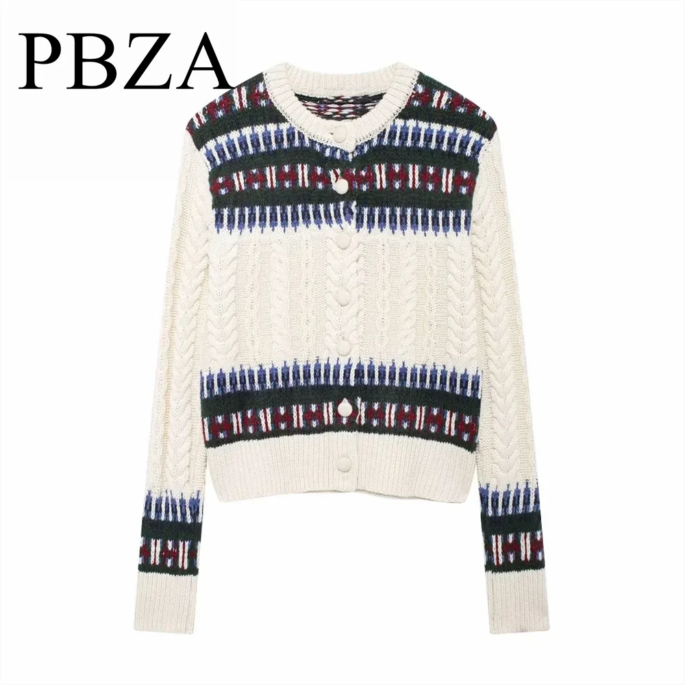 2024 Autumn/Winter New Women's Clothing Sweet and Fashionable Weaving Jacquard Splicing Color blocked Knitted Cardigan
2024 Autumn/Winter New Women's Clothing Sweet and Fashionable Weaving Jacquard Splicing Color blocked Knitted Cardigan