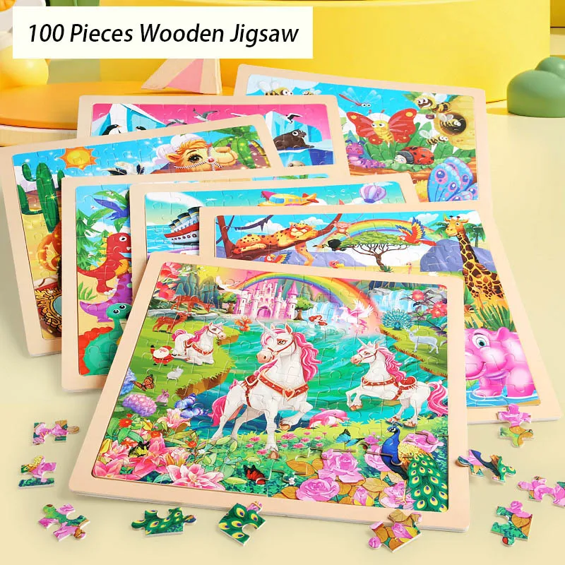 100 Pieces Wooden Jigsaw Puzzle Kids Cartoon Unicorns Mermaids Animals Insects Intelligence Jigsaw Puzzle For Children Gift
100 Pieces Wooden Jigsaw Puzzle Kids Cartoon Unicorns Mermaids Animals Insects Intelligence Jigsaw Puzzle For Children Gift