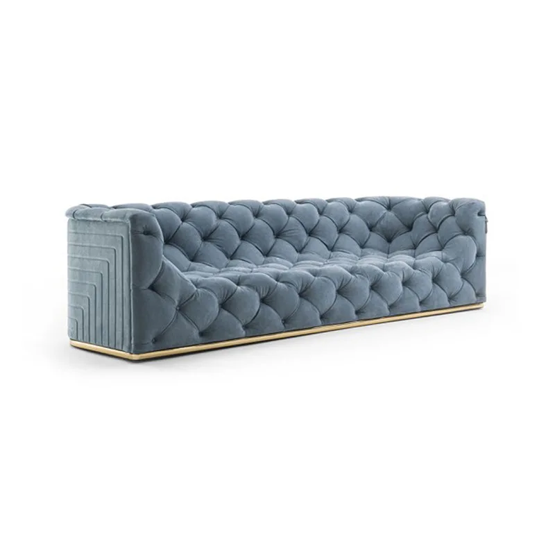 Luxury villa large-sized buckle sofa living room matte fabric sofa high-end furniture
Luxury villa large-sized buckle sofa living room matte fabric sofa high-end furniture
