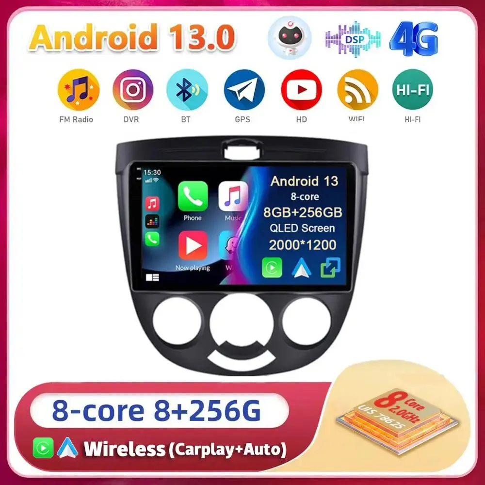 Android 13 Carplay For Chevrolet Lacetti J200 Daewoo Gentra 2 Buick Excelle Hrv 2004-2013 Car Radio Multimedia Player GPS Stereo
Android 13 Carplay For Chevrolet Lacetti J200 Daewoo Gentra 2 Buick Excelle Hrv 2004-2013 Car Radio Multimedia Player GPS Stereo