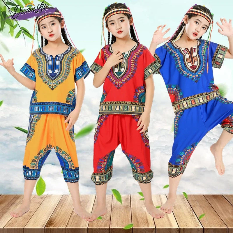 Children's African Drum Performance Costume Set Boys And Girls Ethnic National Wild Man Indian Dance Clothes Halloween Outfit
Children's African Drum Performance Costume Set Boys And Girls Ethnic National Wild Man Indian Dance Clothes Halloween Outfit
