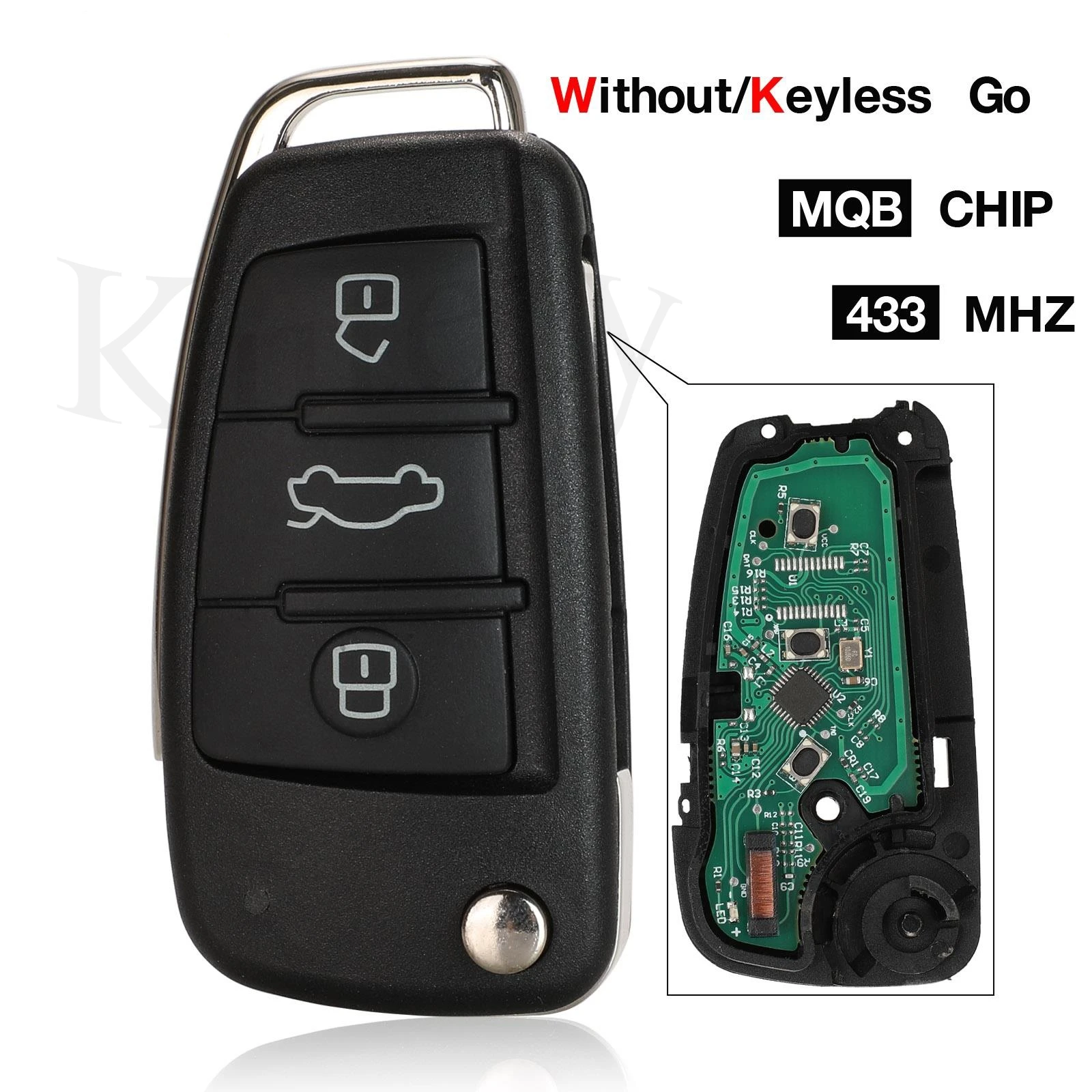 jingyuqin 3 Button 433Mhz MQB48 Keyless Go For MQB Semi Intelligent Remote Key Folding Flip Smart Car Key Fob For Audi A3
jingyuqin 3 Button 433Mhz MQB48 Keyless Go For MQB Semi Intelligent Remote Key Folding Flip Smart Car Key Fob For Audi A3