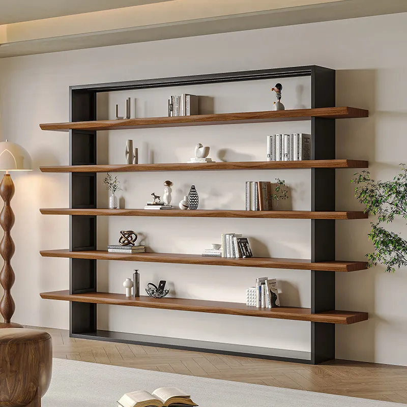 Solid wood bookshelf, log full wall, simple industrial retro office display rack, display rack, shelf floor
Solid wood bookshelf, log full wall, simple industrial retro office display rack, display rack, shelf floor