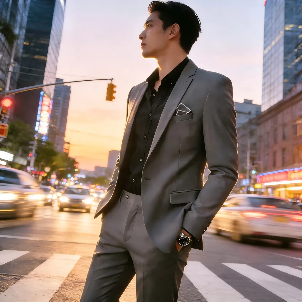 Men's Two-Piece Suit Monochromatic Tern Casual Elegant High-Quality New Banquet Ready Fashionable Ensemble
Men's Two-Piece Suit Monochromatic Tern Casual Elegant High-Quality New Banquet Ready Fashionable Ensemble