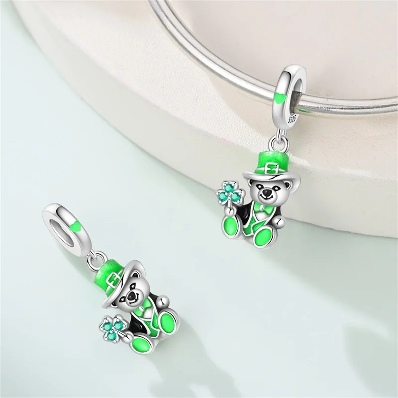 Original 925 Sterling Silver Green Bear Gentleman Charms Pendant Fit 3mm Original Bracelet DIY Women Fine Party Jewelry Gifts
Original 925 Sterling Silver Green Bear Gentleman Charms Pendant Fit 3mm Original Bracelet DIY Women Fine Party Jewelry Gifts
