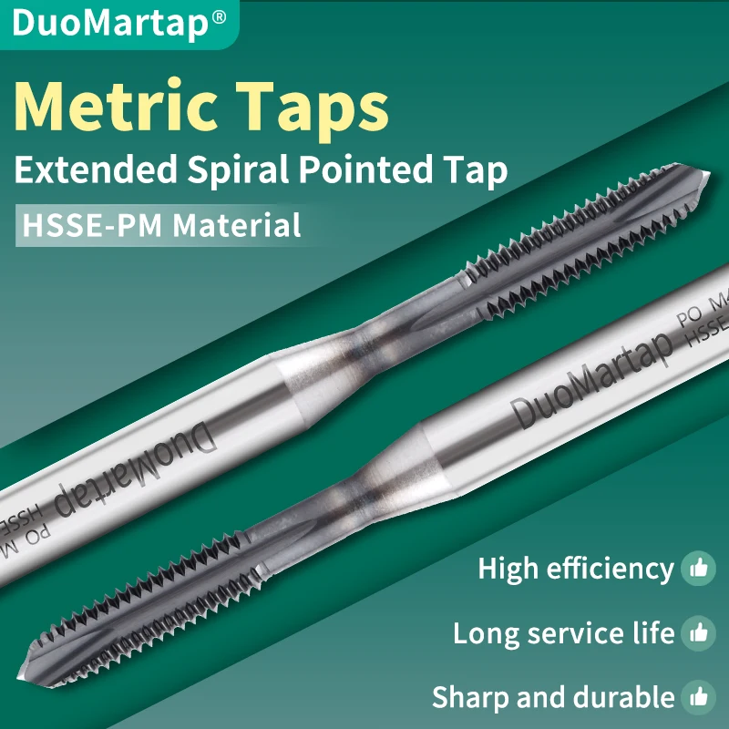 DUOMartap 1PCS Extended JIS Standard With JP Coating HSSE-PM Spiral Pointed Tap M2-M12 X80L 100L Machine ScrewThread Tap
DUOMartap 1PCS Extended JIS Standard With JP Coating HSSE-PM Spiral Pointed Tap M2-M12 X80L 100L Machine ScrewThread Tap