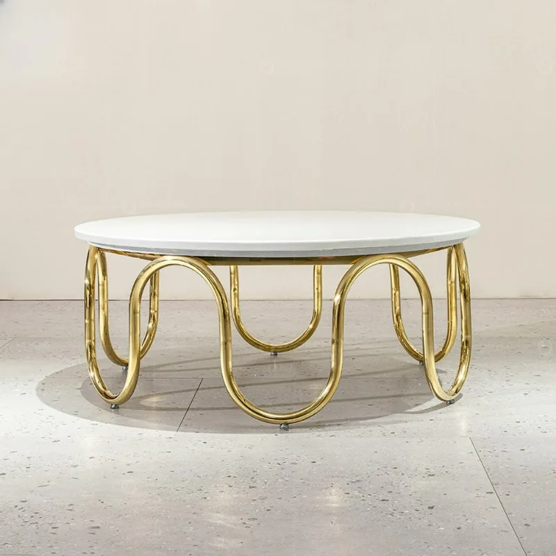 Living room home decoration modern elegant center furniture sofa round light luxury low gold coffee table
Living room home decoration modern elegant center furniture sofa round light luxury low gold coffee table