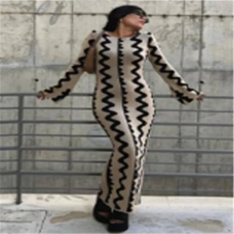 Fashion Leopard Print Women Slim Dress Striped Long Sleeve O Neck High Waist Female Dresses 2023 Spring Wave Party Evening Robe
Fashion Leopard Print Women Slim Dress Striped Long Sleeve O Neck High Waist Female Dresses 2023 Spring Wave Party Evening Robe