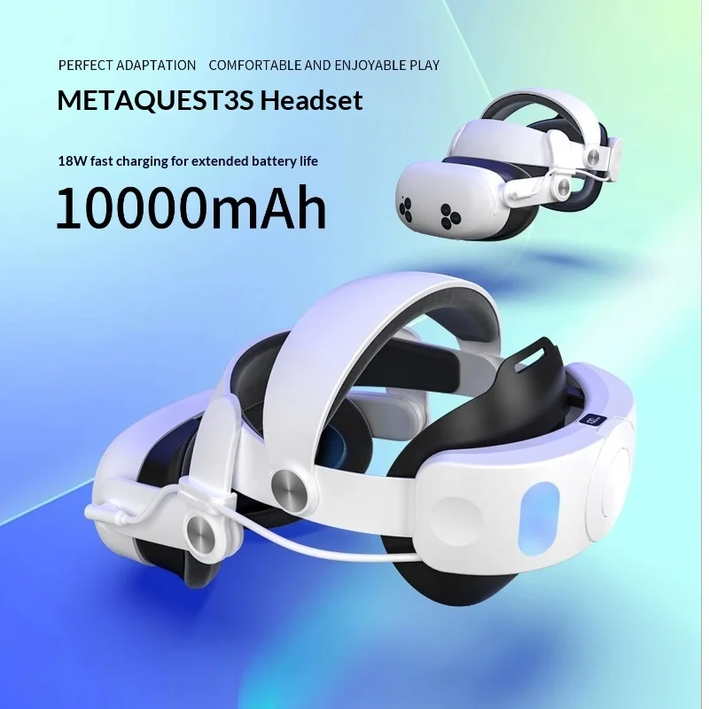 Upgrade Your Quest 3/3S – 10000mAh Battery Strap, 18W Fast Charging, Ergonomic Design, 180° Swing Top Headband
Upgrade Your Quest 3/3S – 10000mAh Battery Strap, 18W Fast Charging, Ergonomic Design, 180° Swing Top Headband