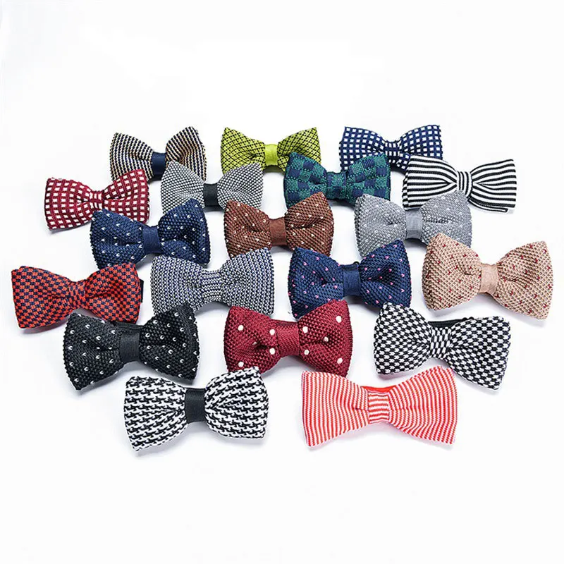 Men Neck Ties Knitted Bowties For Man Striped Wine Red Black Cravats Knitting Bowknot Men's Shirt Bow Ties For Wedding Party Tie
Men Neck Ties Knitted Bowties For Man Striped Wine Red Black Cravats Knitting Bowknot Men's Shirt Bow Ties For Wedding Party Tie