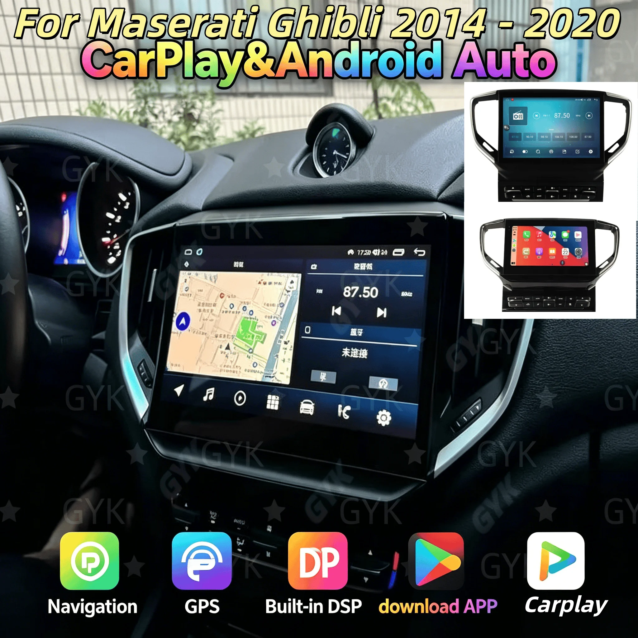 Qled Screen Android 13 For Maserati Ghibli 2014-2020 CarPlay Car Multimedia Video Player Stereo GPS Navi Head Unit Bluetooth 5.0
Qled Screen Android 13 For Maserati Ghibli 2014-2020 CarPlay Car Multimedia Video Player Stereo GPS Navi Head Unit Bluetooth 5.0