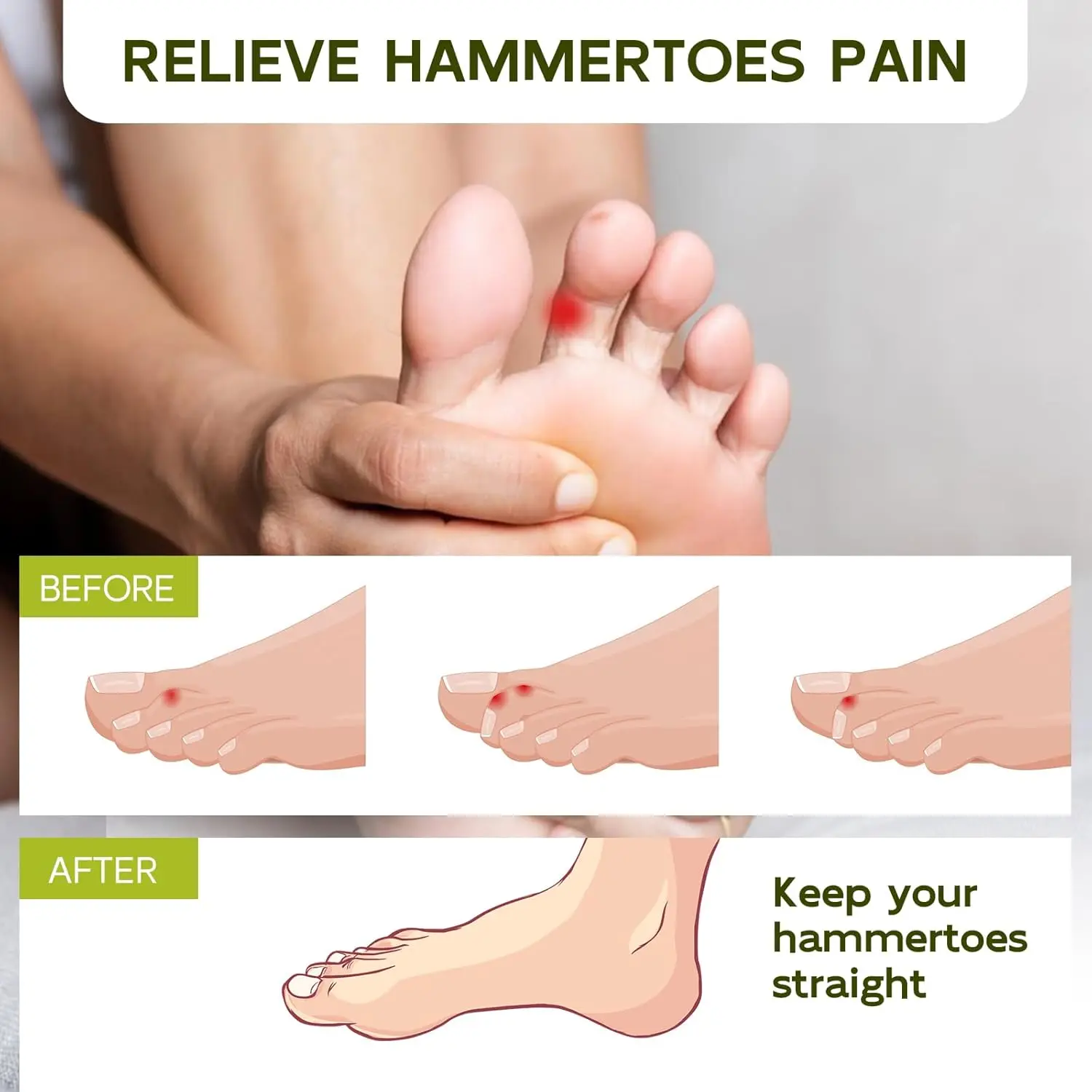 1/2/5/10Pcs Sumifun Hammer Toe Straightener Broken Toe Wraps Hammertoe Corrector Toe Splints for Crooked Curled Overlapping Toes
1/2/5/10Pcs Sumifun Hammer Toe Straightener Broken Toe Wraps Hammertoe Corrector Toe Splints for Crooked Curled Overlapping Toes