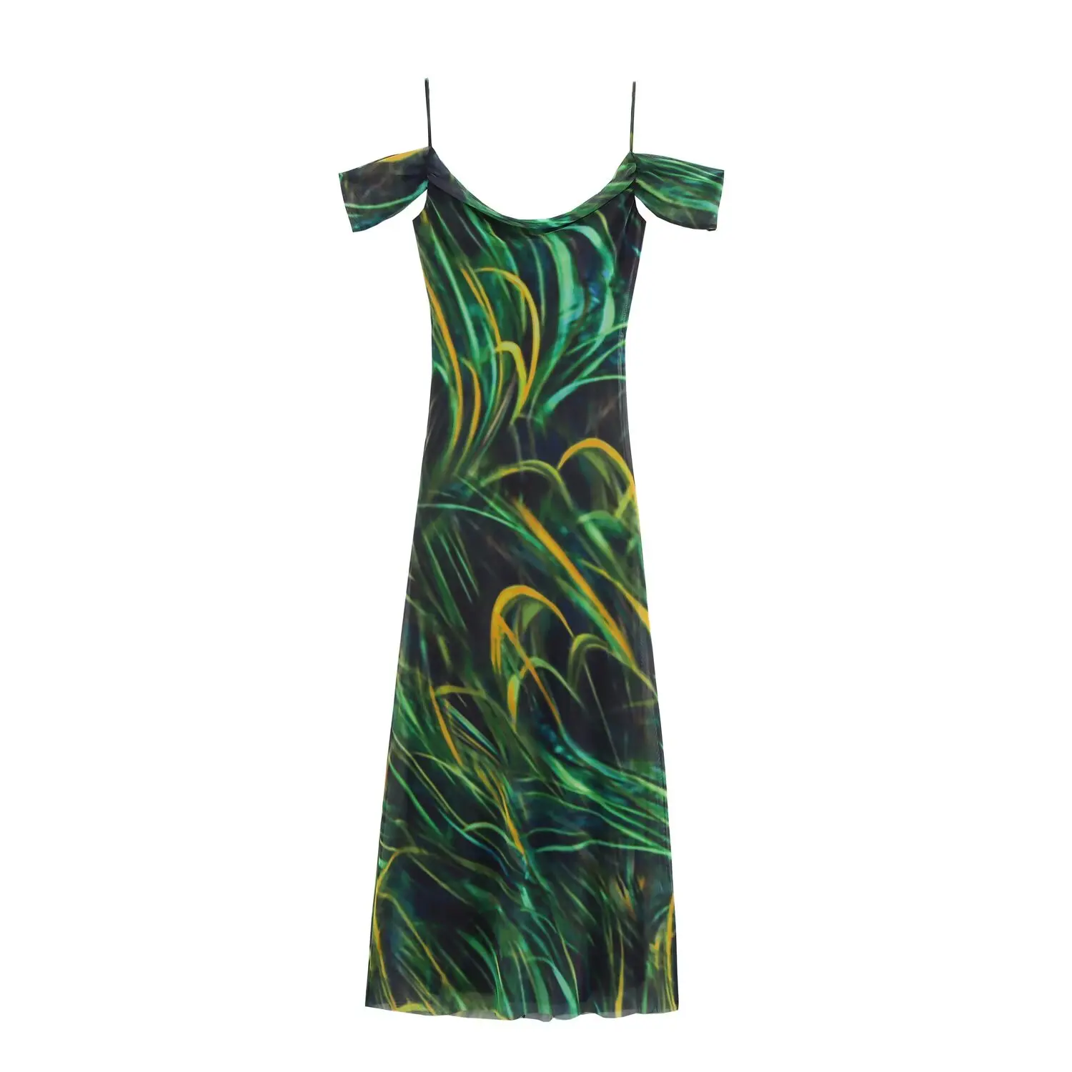 BM&MD&ZA Womens Elegant and Sexy Plunging Neckline Spaghetti Strap Midi Mesh Printed Dress
BM&MD&ZA Womens Elegant and Sexy Plunging Neckline Spaghetti Strap Midi Mesh Printed Dress