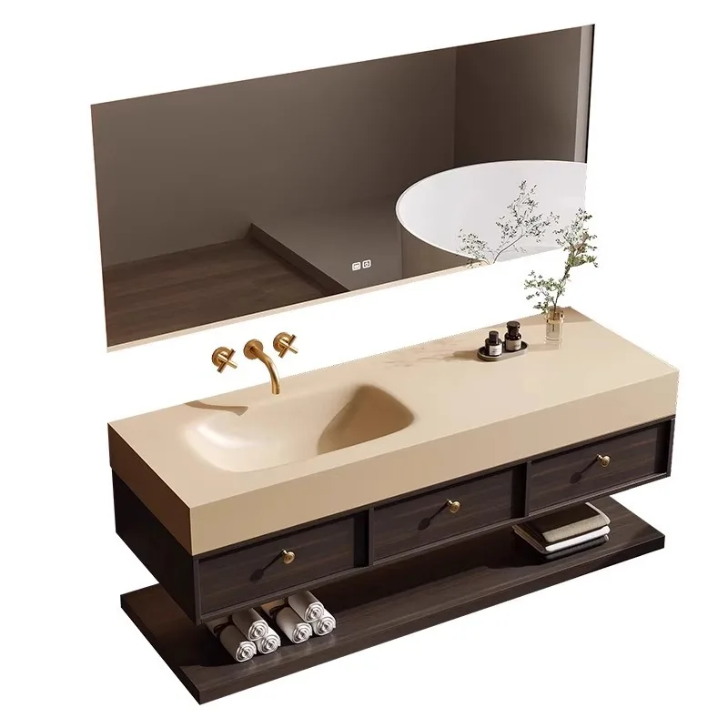 Chinese rock slab hot bending integrated basin bathroom cabinet combination smart toilet hand wash basin
Chinese rock slab hot bending integrated basin bathroom cabinet combination smart toilet hand wash basin
