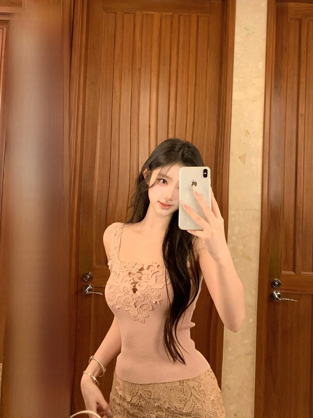 Sexy Lace Bralette Camisole Hotdog Spicy Pure Desire Slim Fit Inner Wear Tank Top Casual Style round Neck Short Length
Sexy Lace Bralette Camisole Hotdog Spicy Pure Desire Slim Fit Inner Wear Tank Top Casual Style round Neck Short Length