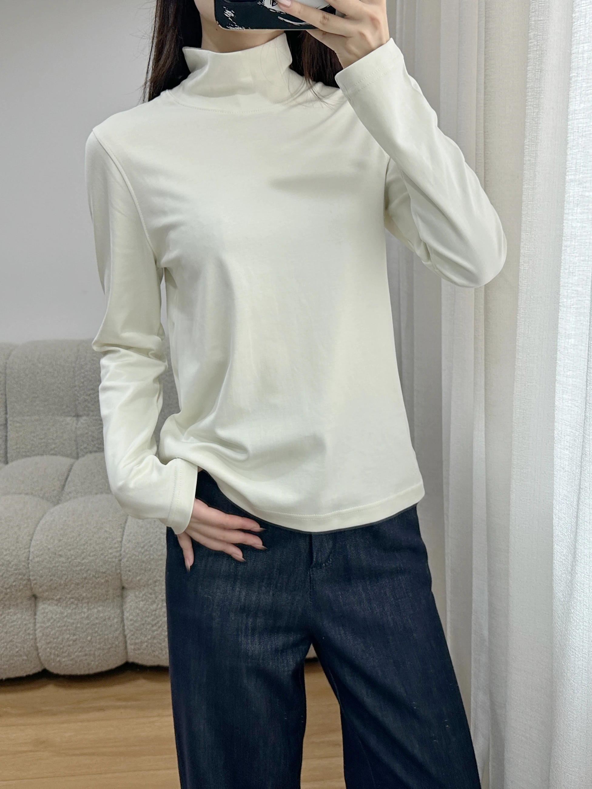 Облегающая длинная футболка Sve, женская базовая блузка с высоким воротником, белая внутренняя одежда, блузка обычной длины из модального волокна
Облегающая длинная футболка Sve, женская базовая блузка с высоким воротником, белая внутренняя одежда, блузка обычной длины из модального волокна