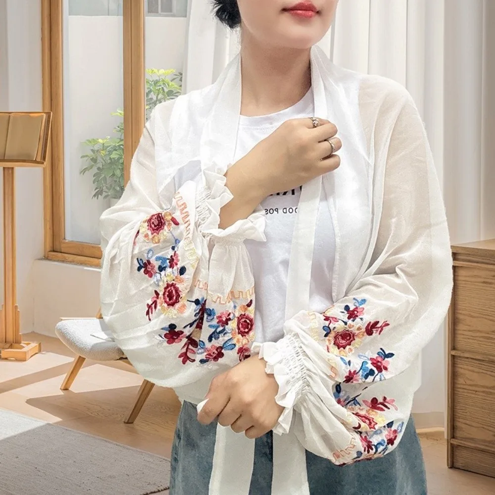 Exquisite Breathable Flower Shawl Long Embroidered Sunscreen Scarf Lightweight Sunshade Seaside Vacation Cloak Beach
Exquisite Breathable Flower Shawl Long Embroidered Sunscreen Scarf Lightweight Sunshade Seaside Vacation Cloak Beach