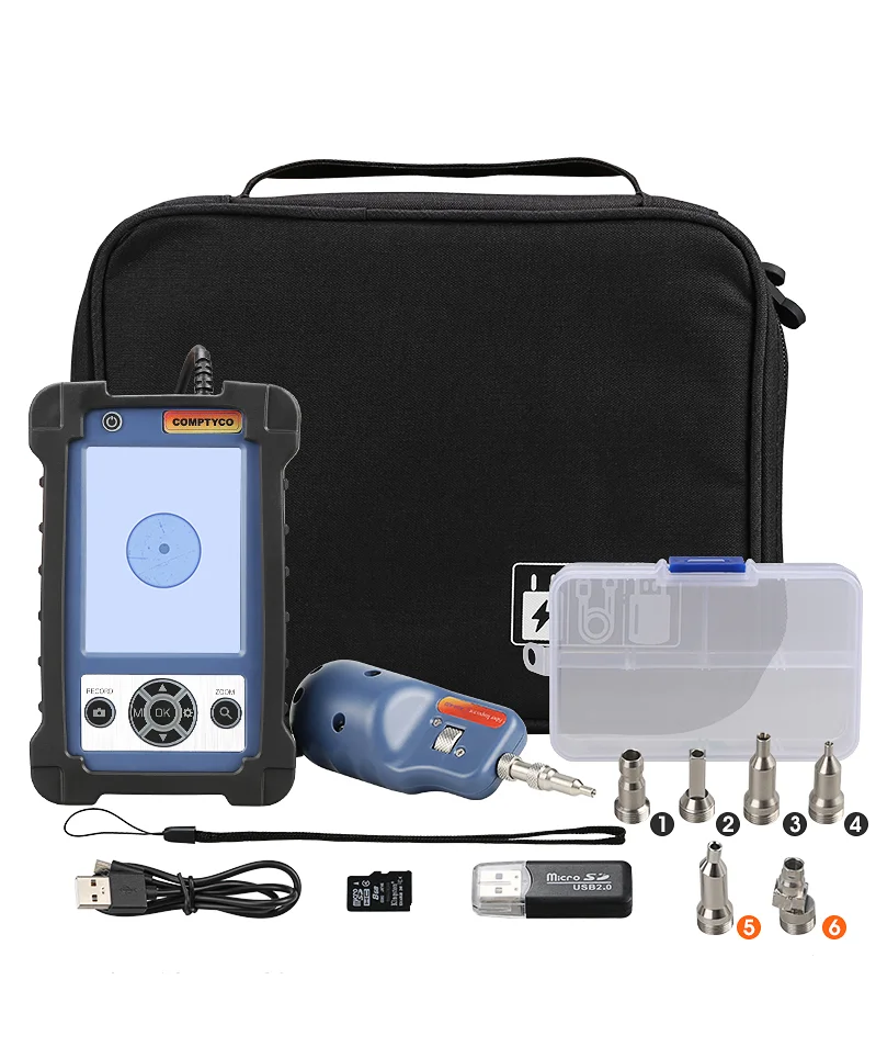 Fiber Video Inspection Probe and Microscope Optic End Face Inspection SC/FC/ST/LC Fiber Connector Detector Microscope
Fiber Video Inspection Probe and Microscope Optic End Face Inspection SC/FC/ST/LC Fiber Connector Detector Microscope