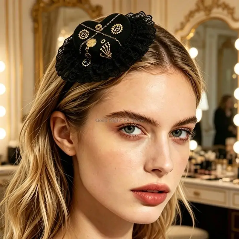 Retros Styles Fascinator Hairpin Hat With Steampunk Motifs Stylish Unisex
Retros Styles Fascinator Hairpin Hat With Steampunk Motifs Stylish Unisex