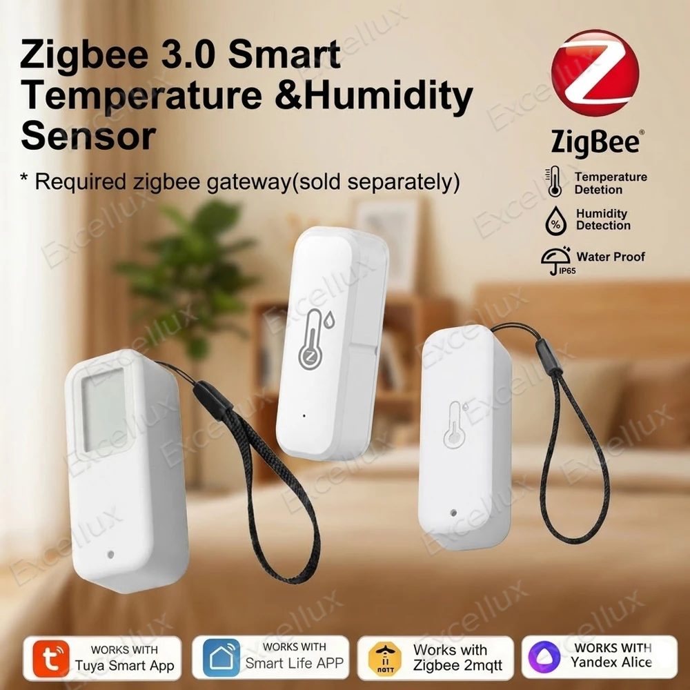 Zigbee Smart Temperature Humidity Sensor IP65 Waterproof LCD Thermometer Hygrometer Compatible With TUYA Z2M Alexa Yandex Alice
Zigbee Smart Temperature Humidity Sensor IP65 Waterproof LCD Thermometer Hygrometer Compatible With TUYA Z2M Alexa Yandex Alice