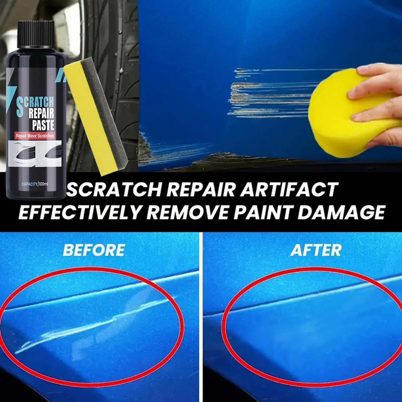 30ml Long-Lasting Car Scratch Repair Paste, Safe Polish Compound For Automotive SUV RV Sedan With UV Protection & High Shine 
30ml Long-Lasting Car Scratch Repair Paste, Safe Polish Compound For Automotive SUV RV Sedan With UV Protection & High Shine