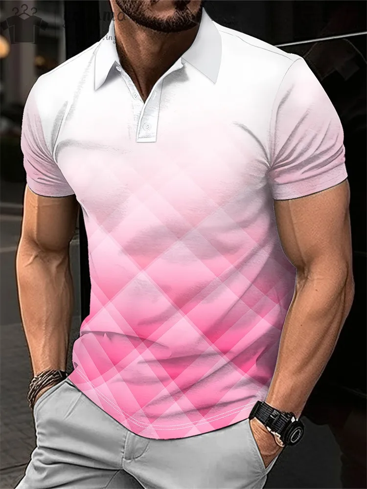 Gradient Color 3d Printing Polo Shirts Men's Short Sleeve Tees Men Clothing Oversized Leisure Tops Lapel Collar Men's Polo Shirt
Gradient Color 3d Printing Polo Shirts Men's Short Sleeve Tees Men Clothing Oversized Leisure Tops Lapel Collar Men's Polo Shirt