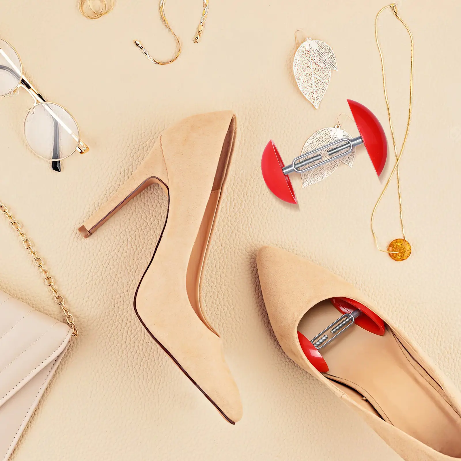 Pair Mini Shoe Tree Stretcher Red Adjustable Width 7-12Cm for Crease Prevention Shape Retention and Moisture Absorption Shoe
Pair Mini Shoe Tree Stretcher Red Adjustable Width 7-12Cm for Crease Prevention Shape Retention and Moisture Absorption Shoe