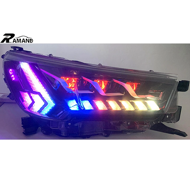 Factory RGB Headlight For Hilux Revo 2021+ Colorful DRL Full Led Headlamp Headlights Revo 2021 Accessories
Factory RGB Headlight For Hilux Revo 2021+ Colorful DRL Full Led Headlamp Headlights Revo 2021 Accessories