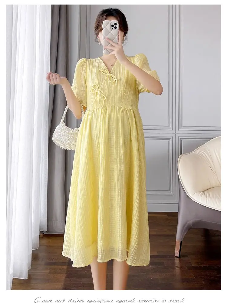 2024 Summer Fashion Maternity Elegant Dress Solid Color Pregnant Women Party Dresses with Lining Long Loose Pregnancy Clothes
2024 Summer Fashion Maternity Elegant Dress Solid Color Pregnant Women Party Dresses with Lining Long Loose Pregnancy Clothes