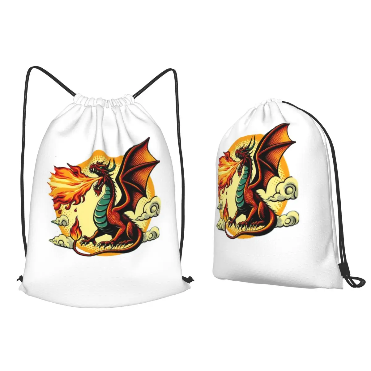 Fiery Outburst Dragon Breathing Fire Backpacks Multi-function Drawstring Bags Sports Bag Book Bags for Man Woman School
Fiery Outburst Dragon Breathing Fire Backpacks Multi-function Drawstring Bags Sports Bag Book Bags for Man Woman School