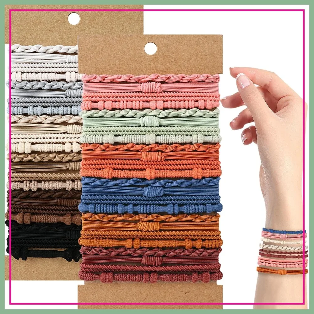 48 PCS Boho Hair Ties, Elastic Hair Tie Bracelets, No Damage Ponytail Holders for Women Girls Thick Thin Hair
48 PCS Boho Hair Ties, Elastic Hair Tie Bracelets, No Damage Ponytail Holders for Women Girls Thick Thin Hair