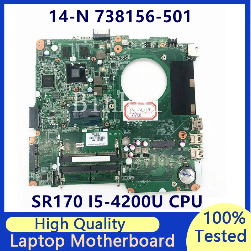 Материнская плата для ноутбука HP 14-N 738156-001 738156-501 738156-601 с процессором SR170 I5-4200U DA0U82MB6D0 740M/2 ГБ 100% полностью протестирована ОК
Материнская плата для ноутбука HP 14-N 738156-001 738156-501 738156-601 с процессором SR170 I5-4200U DA0U82MB6D0 740M/2 ГБ 100% полностью протестирована ОК