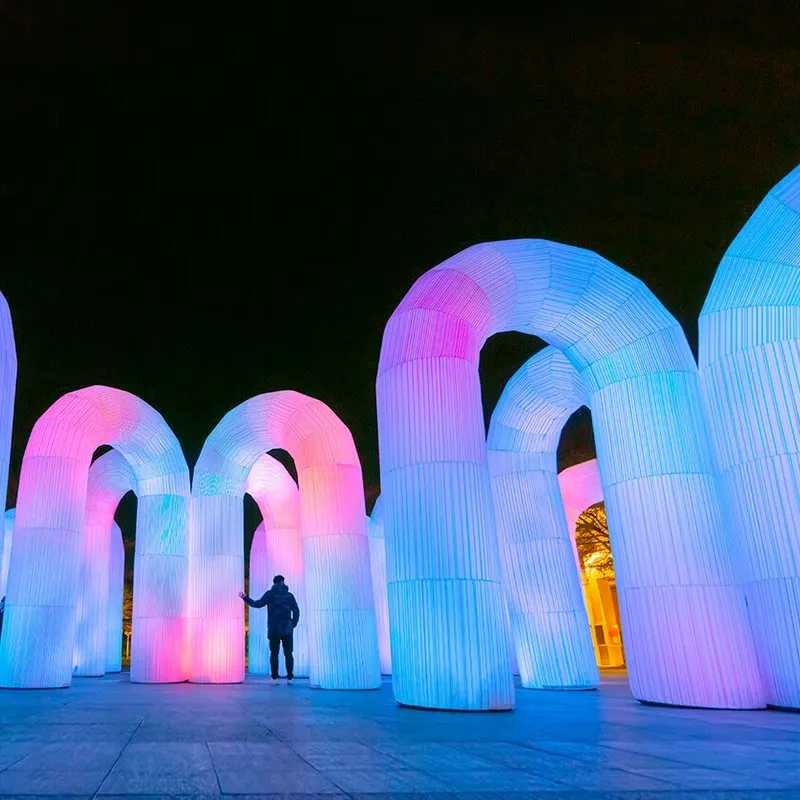 LED Inflatable Arched Pillar Color Changing U Shaped Rainbow Design For Event Decoration Stage Lighting Props Master New
LED Inflatable Arched Pillar Color Changing U Shaped Rainbow Design For Event Decoration Stage Lighting Props Master New