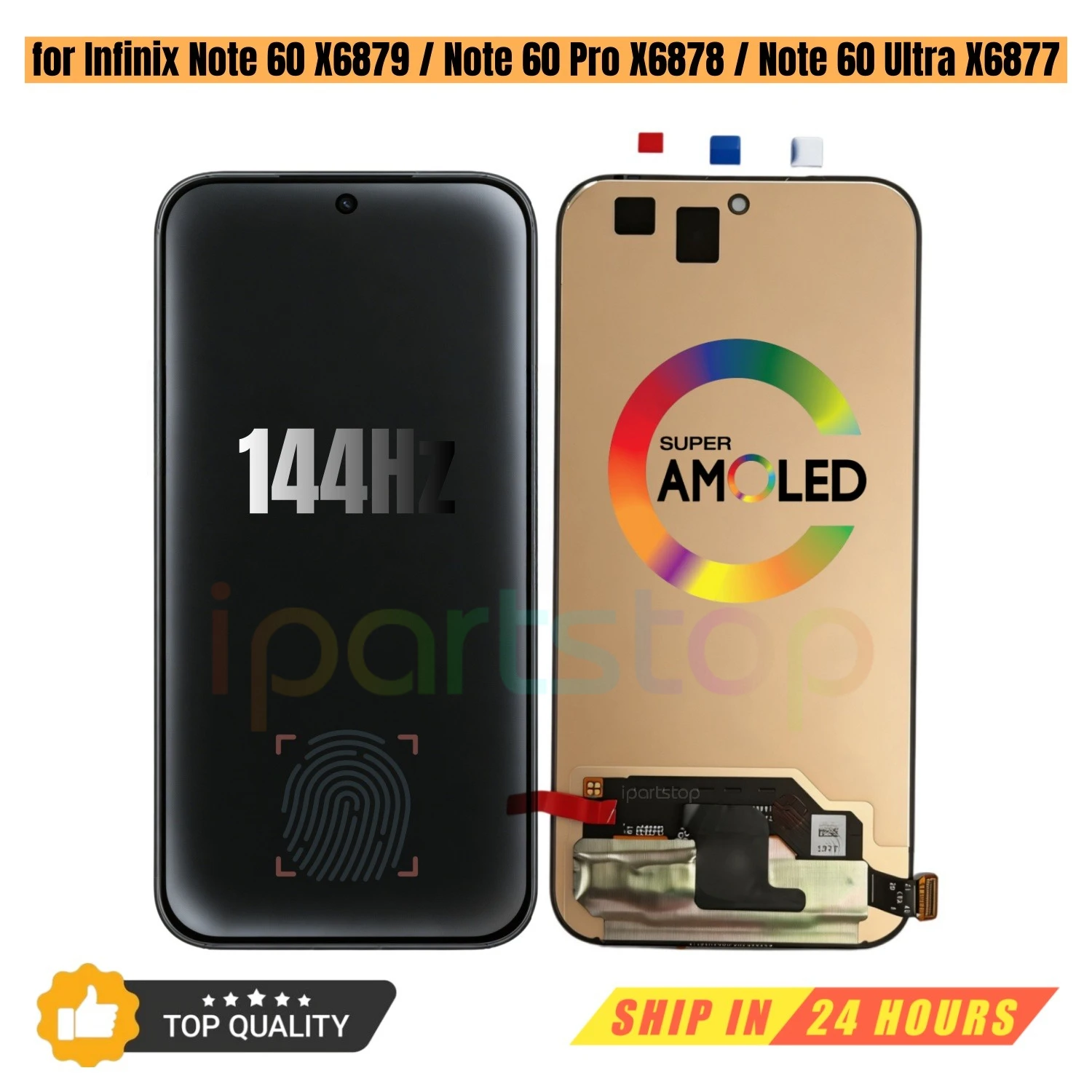 iParts Replacement Display for Infinix Note 60 5G X6879 Note 60 Pro X6878 Note 60 Ultra X6877 AMOLED Touch Screen Assembly OEM
iParts Replacement Display for Infinix Note 60 5G X6879 Note 60 Pro X6878 Note 60 Ultra X6877 AMOLED Touch Screen Assembly OEM