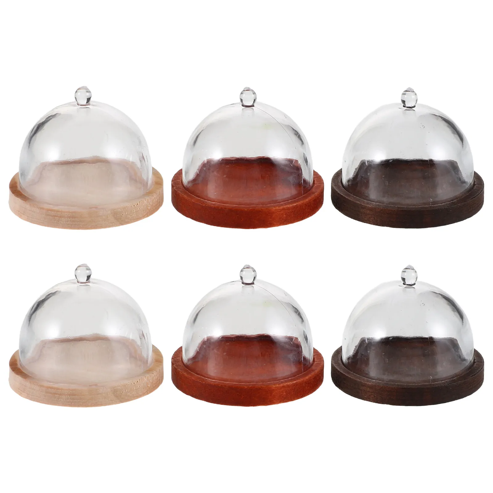 6Pcs Realistic Miniature Cake Domes Transparent Plastic with Wood Plate for Dollhouse Kitchen Simulation Miniature Meal Covers
6Pcs Realistic Miniature Cake Domes Transparent Plastic with Wood Plate for Dollhouse Kitchen Simulation Miniature Meal Covers